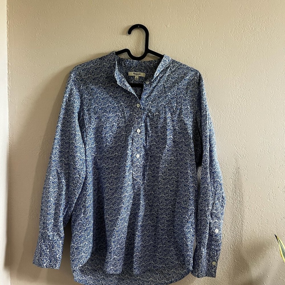 Lucky Brand Blue Floral Blouse